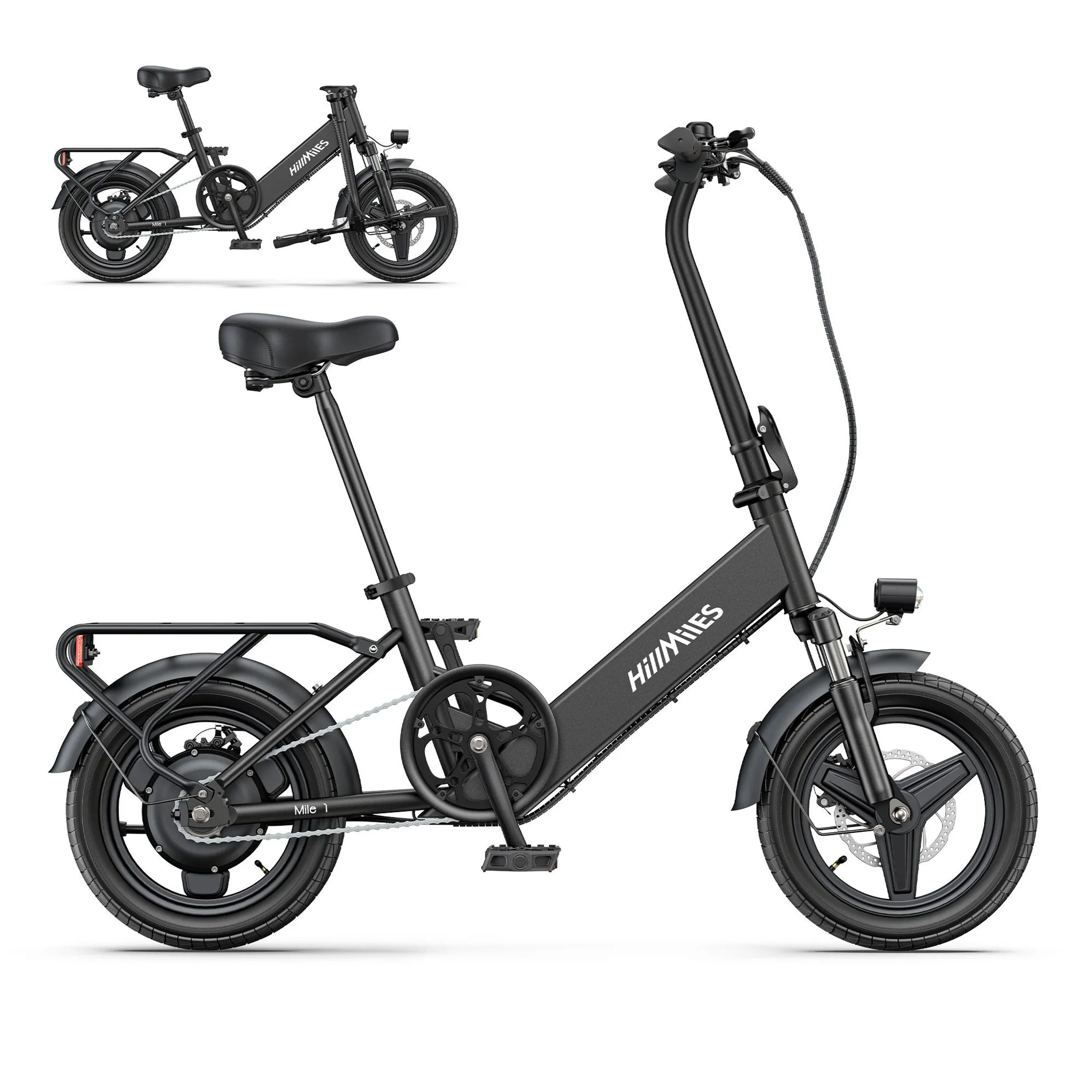 Falt-E-Bike 14 Zoll City-Klapprad, 250 W, 36 V 10 Ah, 65 km – Bild 2