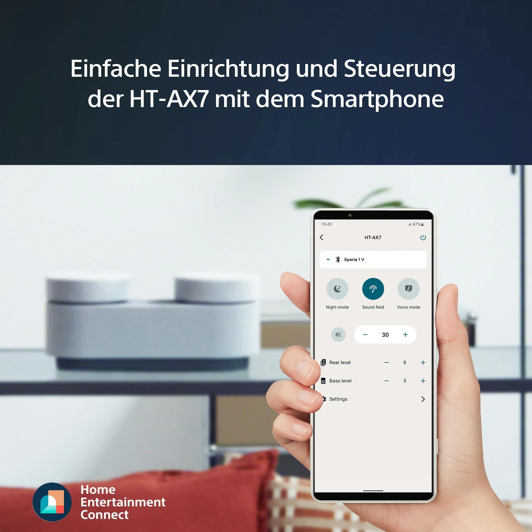 Sony Lautsprecher HT-AX7 BT grau – Bild 5