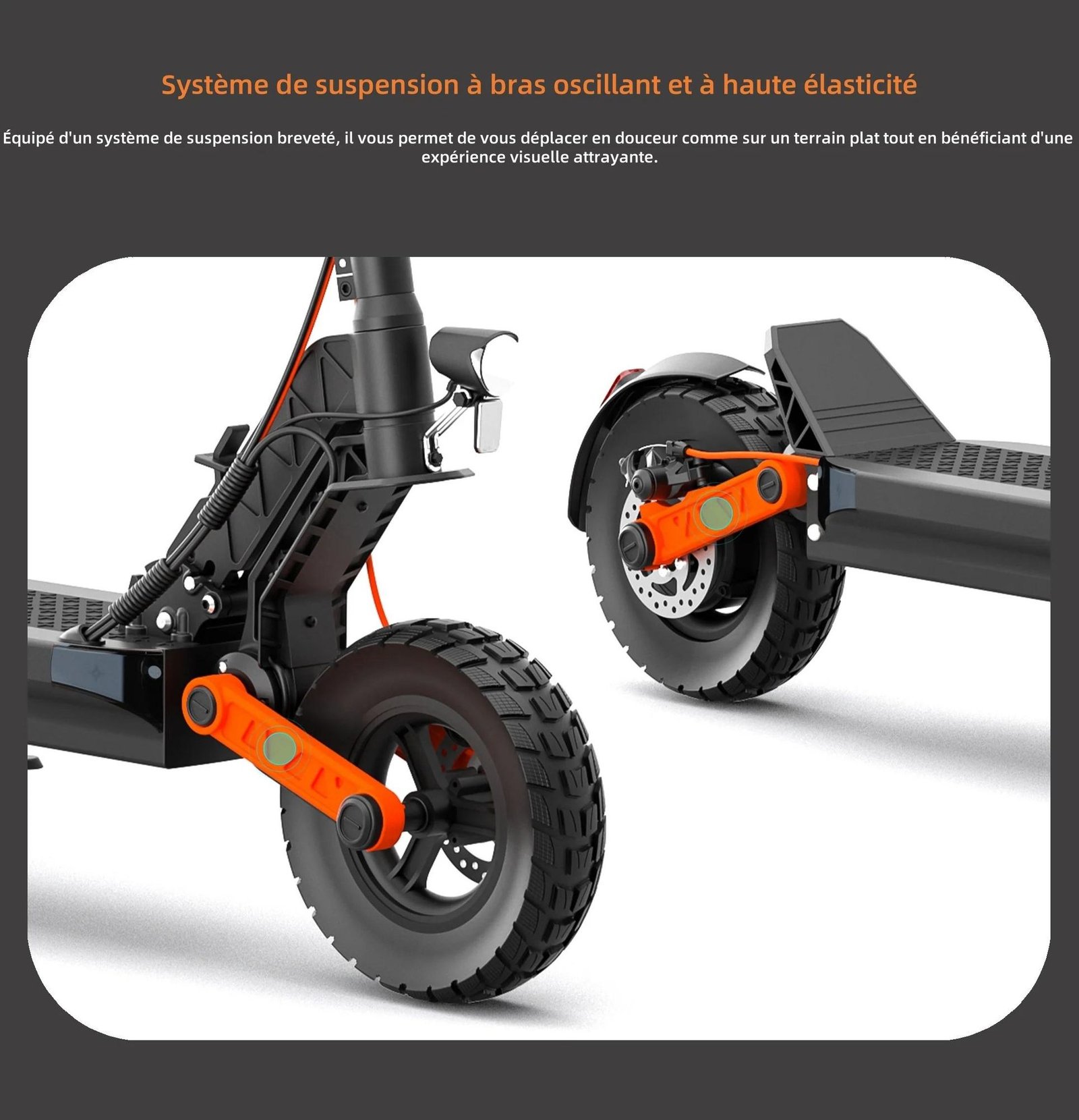 JOYOR S5 PRO ABE Certified Pliable Trottinette électrique - Moteur 500W Batterie 48V26AH Pneus de 10 Pouces - Noir