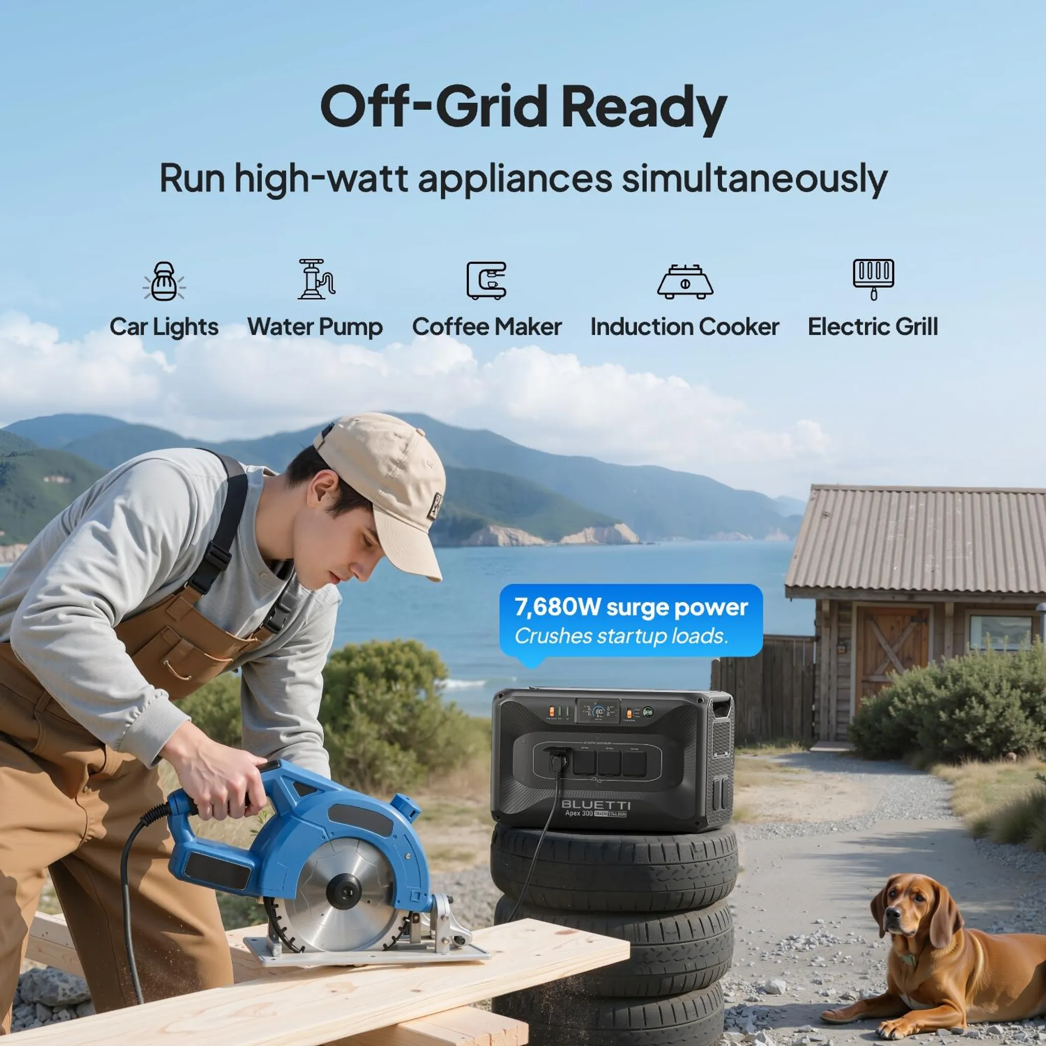BLUETTI Apex 300 und B500K Solargenerator 2764 Wh + 5120 Wh Akku – Bild 5