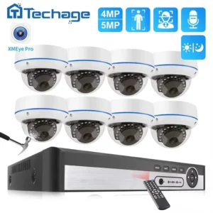 Überwachungsset 5 MP, NVR 8 Kanäle, 8 Kameras, 4 TB