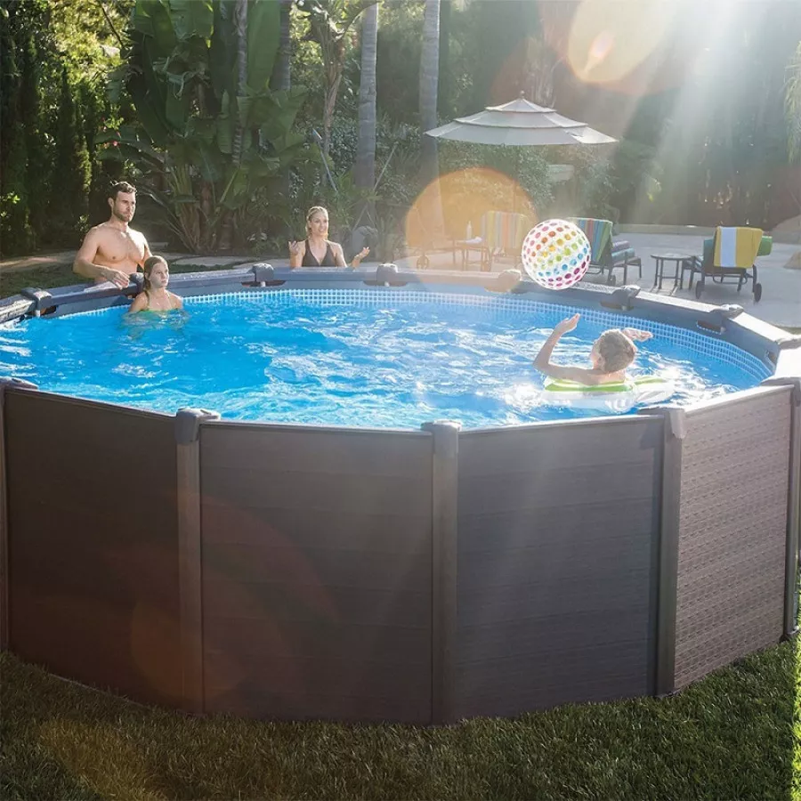 Intex Graphite Stahlrahmen-Pool rund 4,78 x 1,24 m – Bild 5