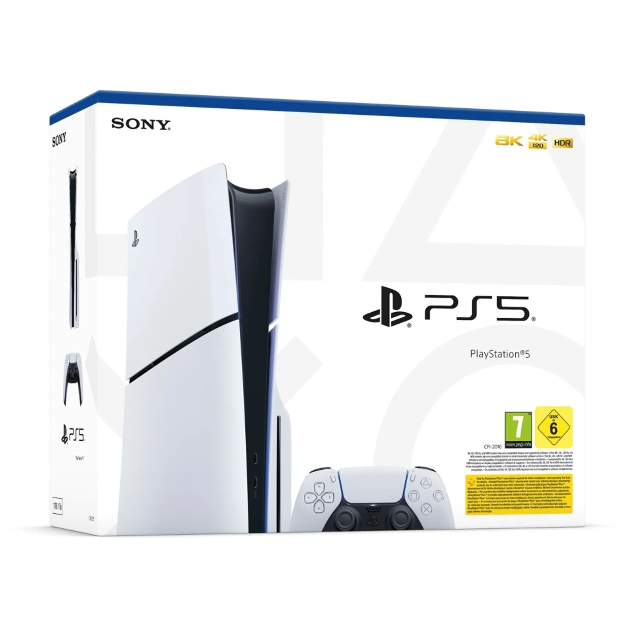 Sony PlayStation 5 Slim Disc Edition, 4K, HDR, 1 TB SSD, Weiß – Bild 13
