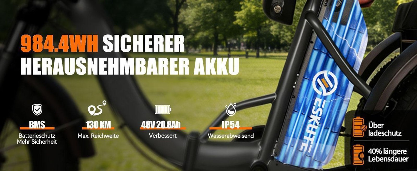 ESKUTE T302 Pro vélo électrique 250W 48V20,8Ah violet accessoires