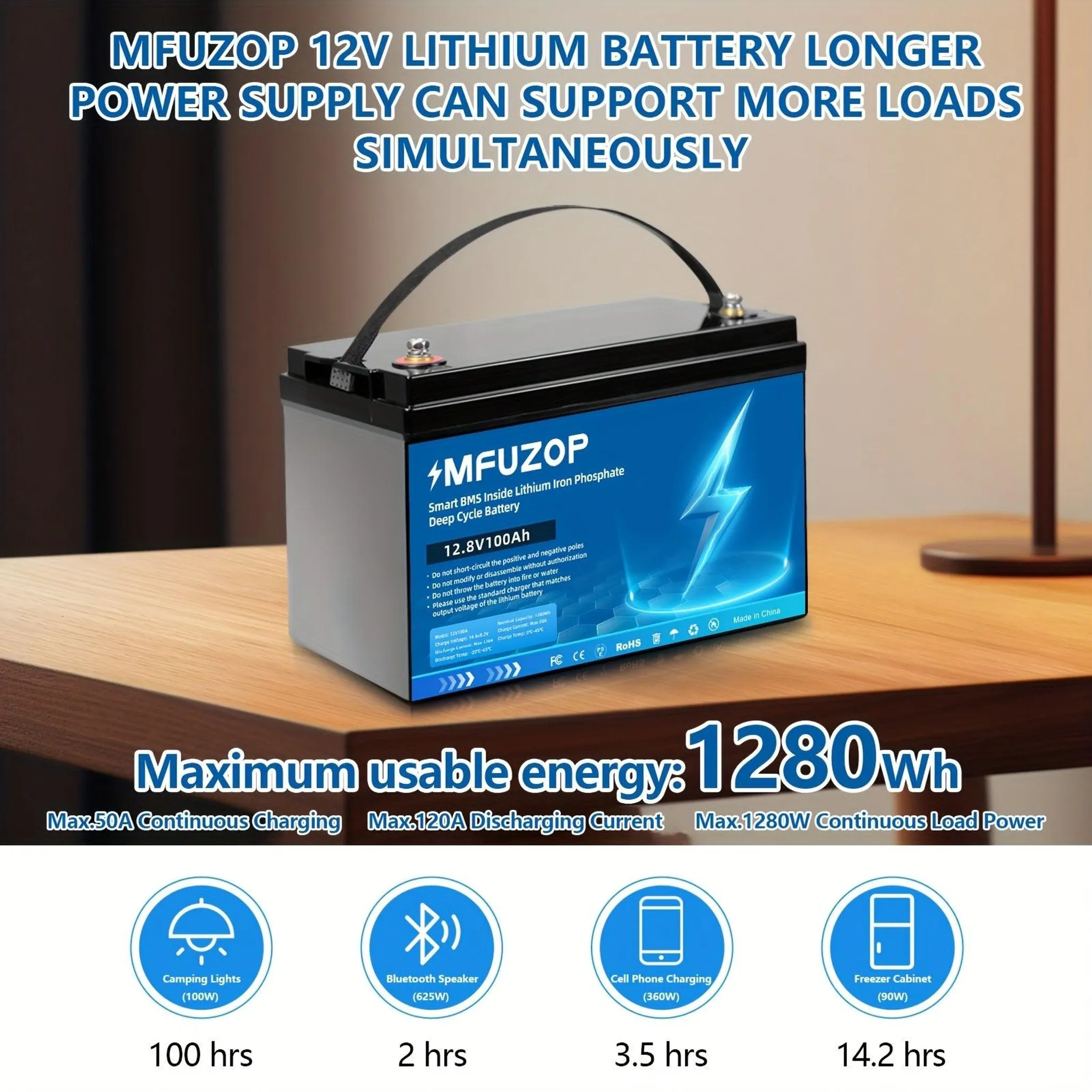 LiFePO4-Akku 12 V 300 Ah mit BMS-Schutz, lange Lebensdauer – Bild 3