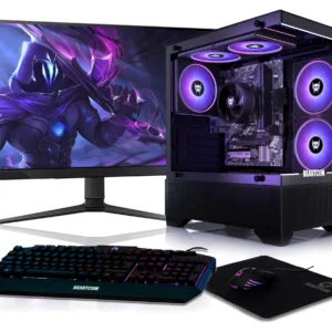 BEASTCOM Q3 Gaming-PC-Set, Ryzen 5, 16 GB, 512 GB SSD, 24-Zoll-Monitor