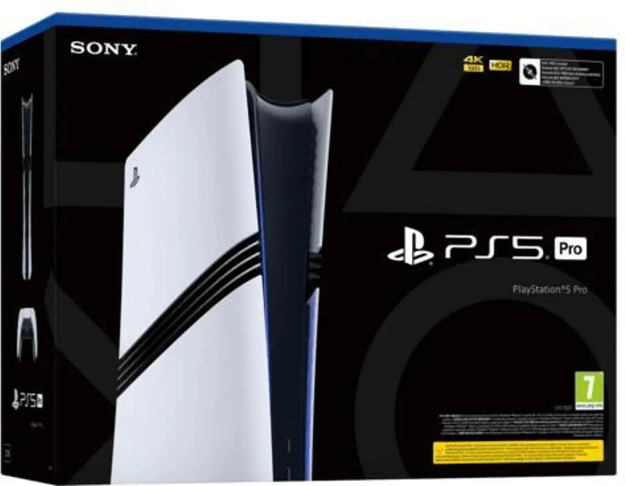 Sony PlayStation 5 Pro, 2 TB SSD, 120 Hz, Schwarz/Weiß
