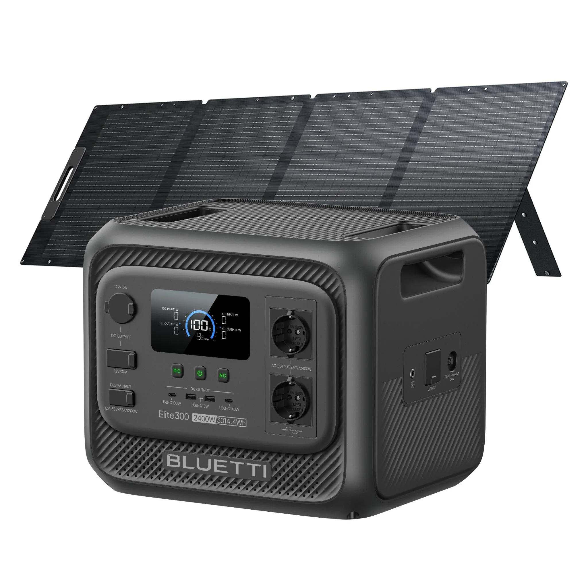 BLUETTI Elite 300 Powerstation 3014 Wh + 200-W-Solarpanel, LiFePO4
