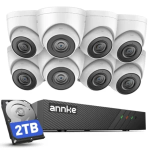 PoE-Überwachungsset 3K, NVR 8 Kanäle, 2 TB, innen und außen