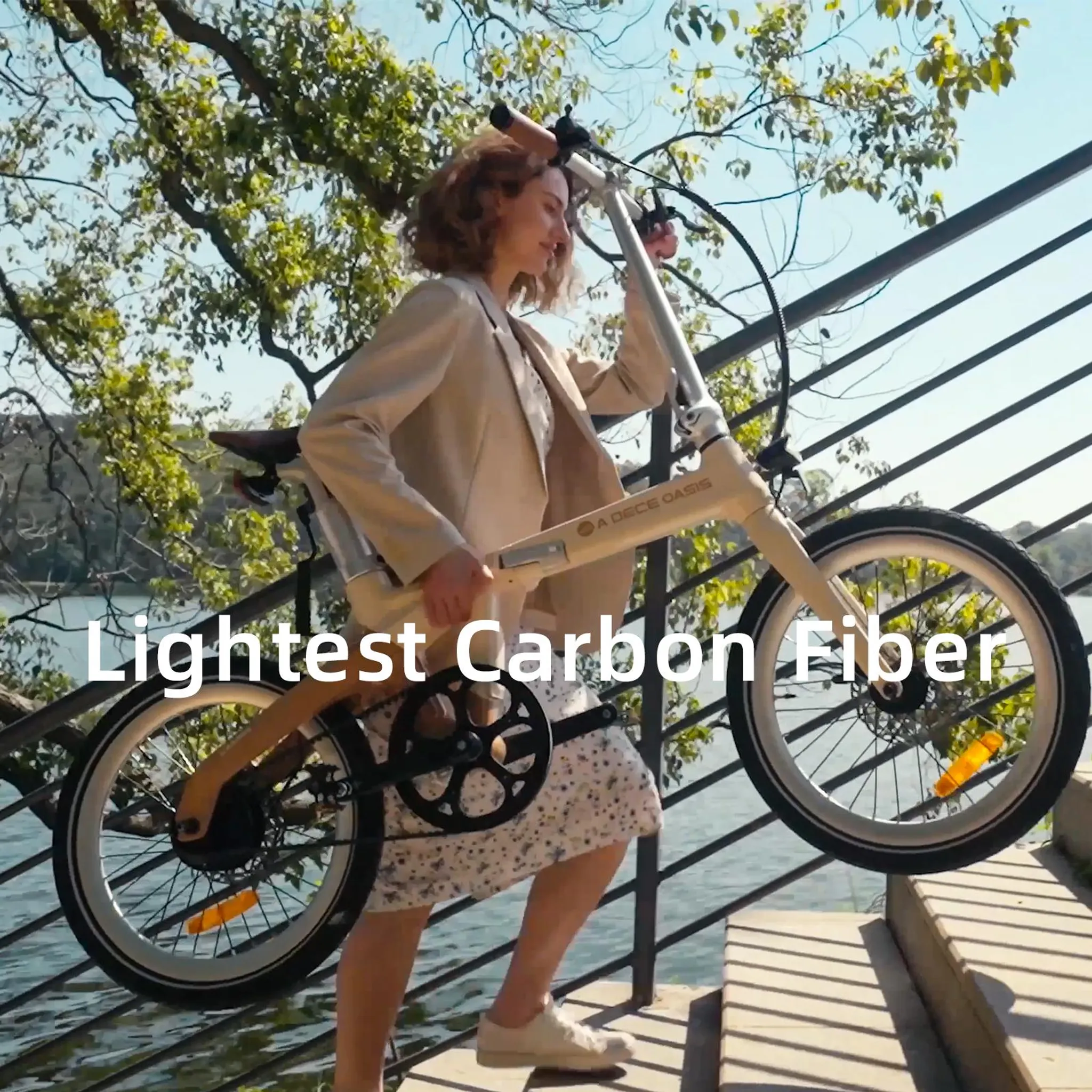 ADO Air Carbon Falt-E-Bike 250 W, Riemenantrieb, GPS, App, City – Bild 6