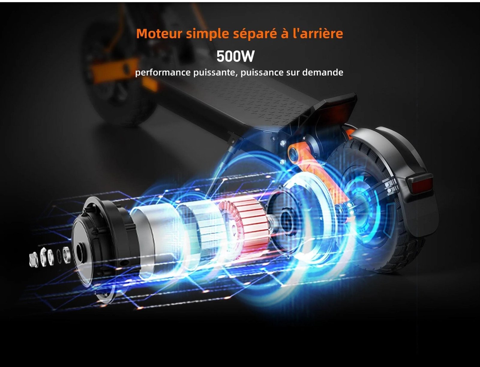 JOYOR S5 PRO ABE Certified Pliable Trottinette électrique - Moteur 500W Batterie 48V26AH Pneus de 10 Pouces - Noir