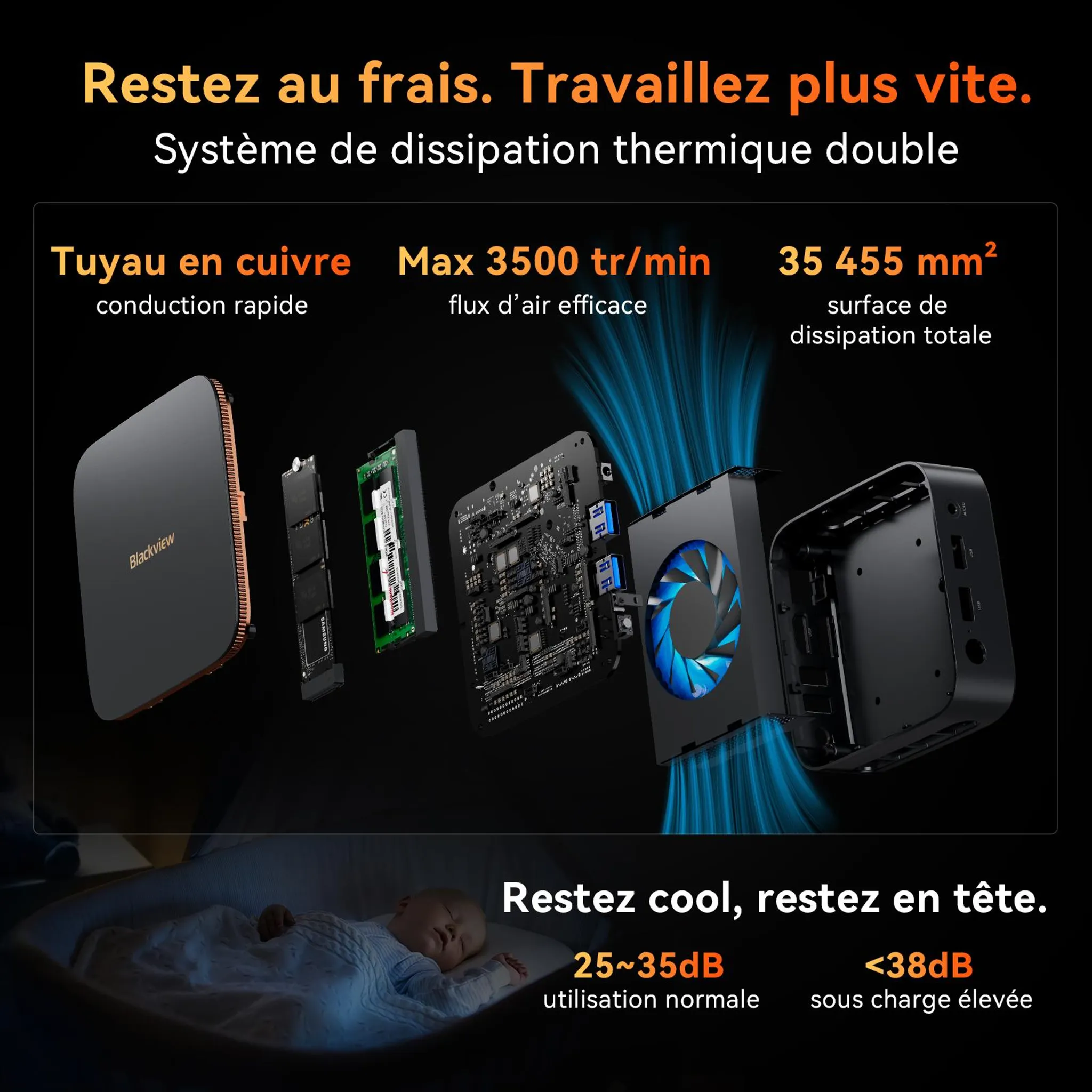 Blackview MP20 Mini-PC, Intel N150, 16 GB RAM, 512 GB SSD, Win 11 Pro – Bild 2