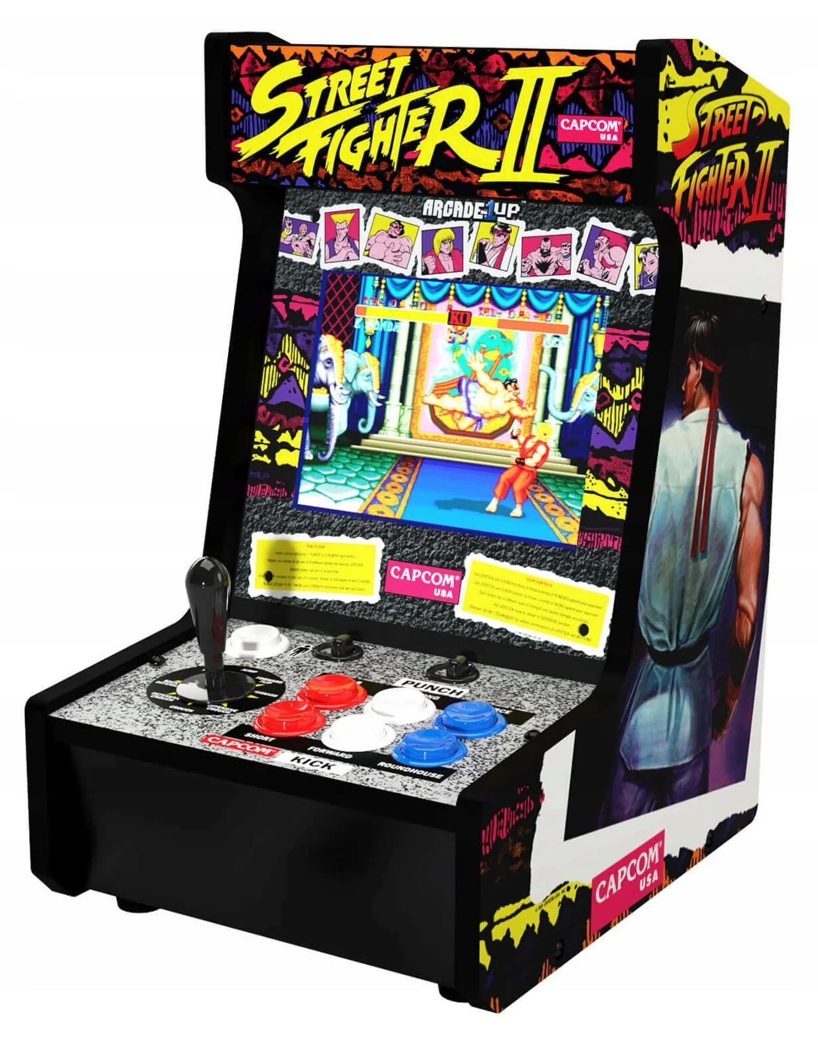Arcade1Up Street Fighter Countercade Arcade-Automat, 8 Zoll LCD