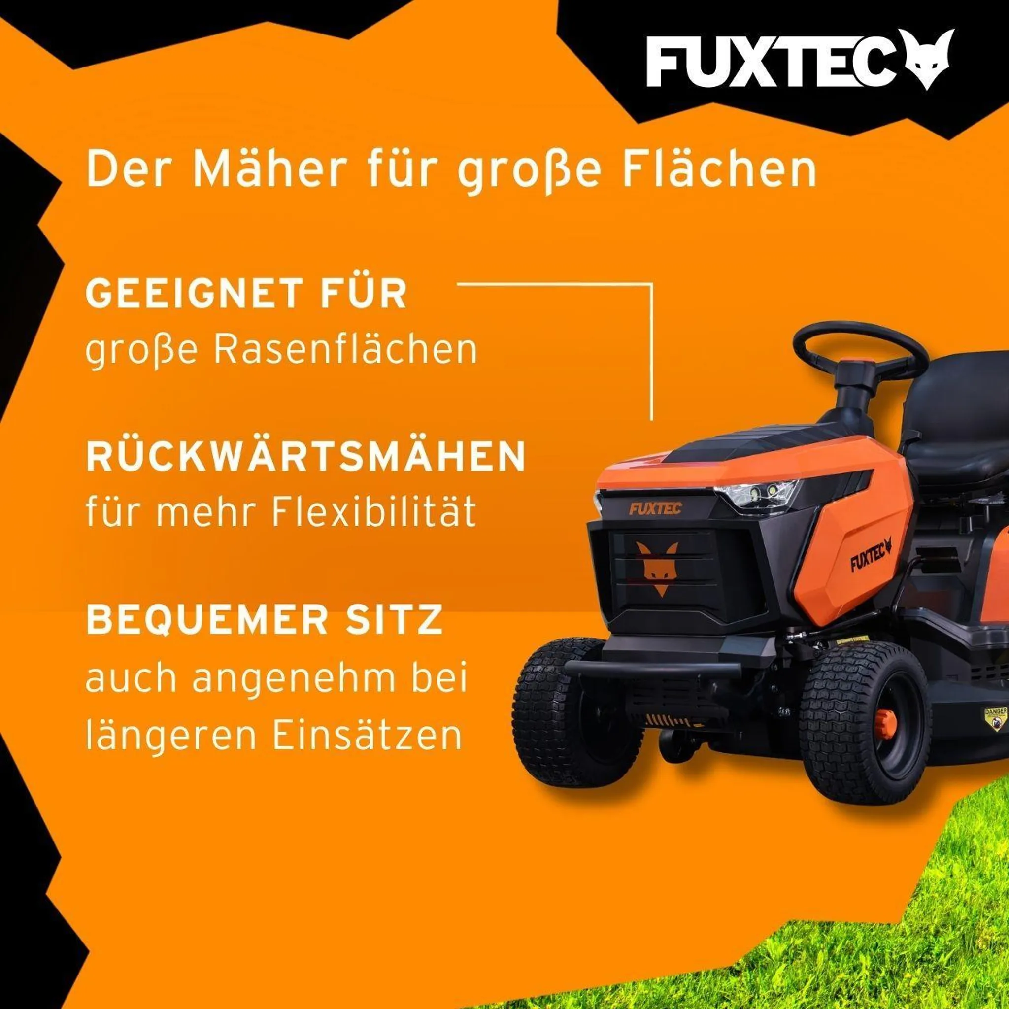 FUXTEC Aufsitzmäher FX-RMT84M | Schnittbreite 83 cm | Hubraum 432 cm³ – Bild 4