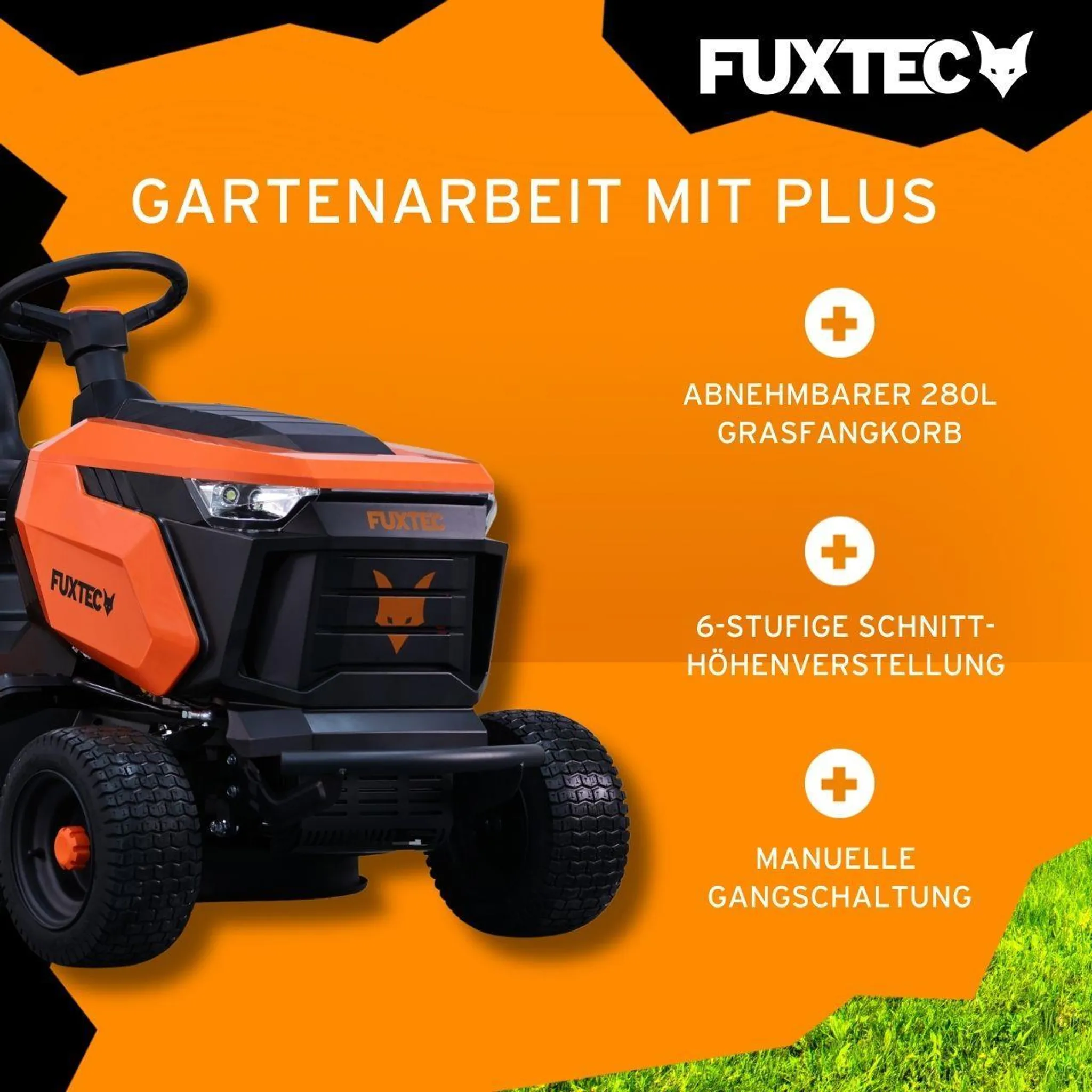 FUXTEC Aufsitzmäher FX-RMT84M | Schnittbreite 83 cm | Hubraum 432 cm³ – Bild 15