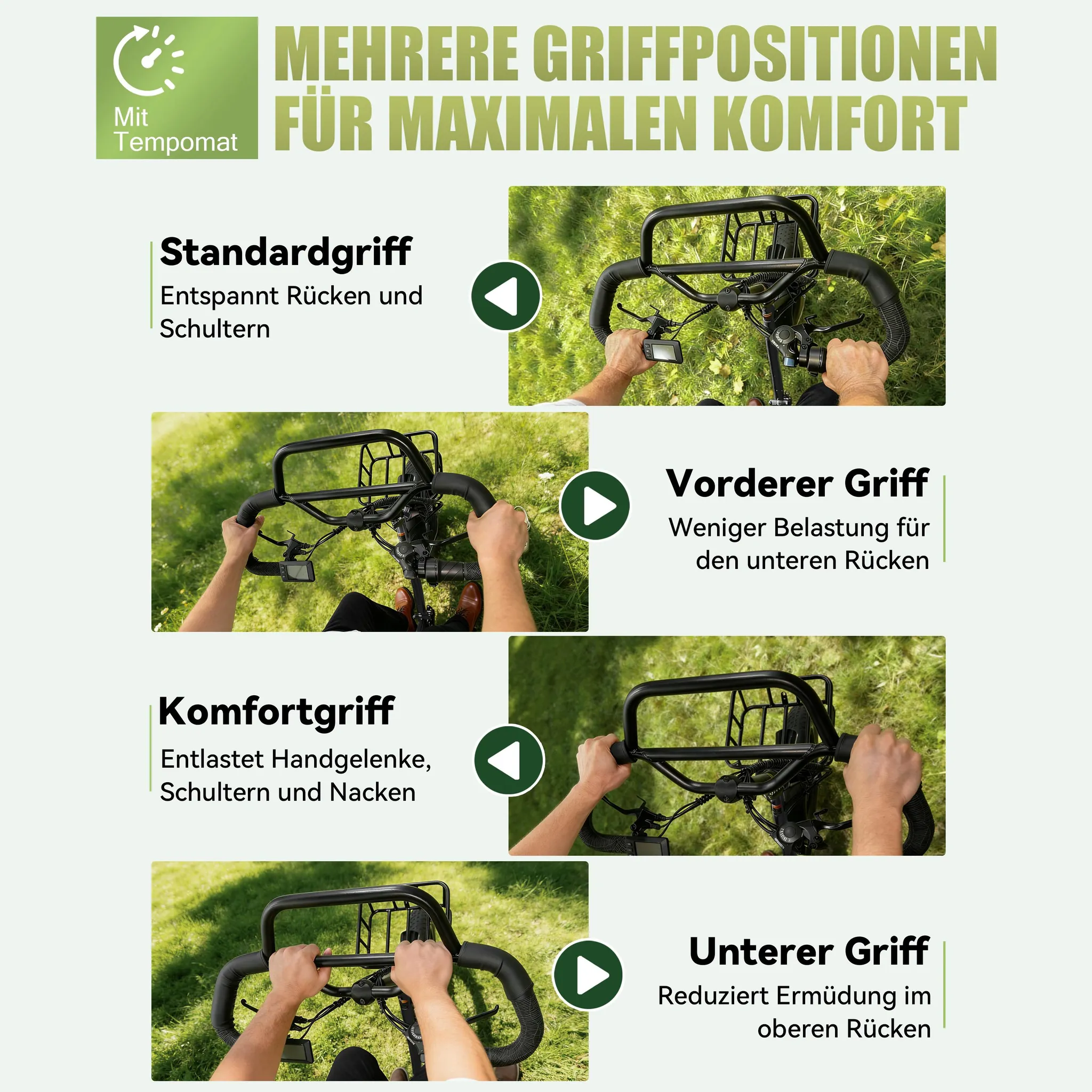 ESKUTE T302 Pro Falt-E-Bike 250 W, 20,8 Ah, Scheibenbremsen, Weiß – Bild 7