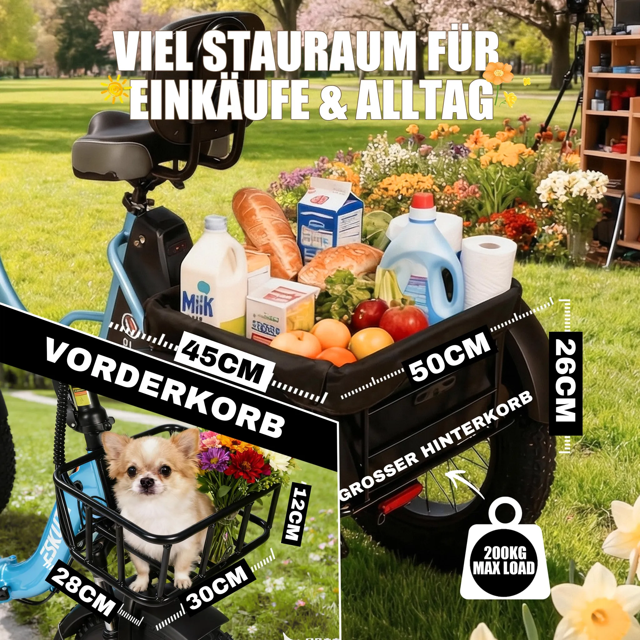 ESKUTE T302 Pro Falt-E-Bike 250 W, 48 V 20,8 Ah, 20 Zoll, Blau – Bild 7