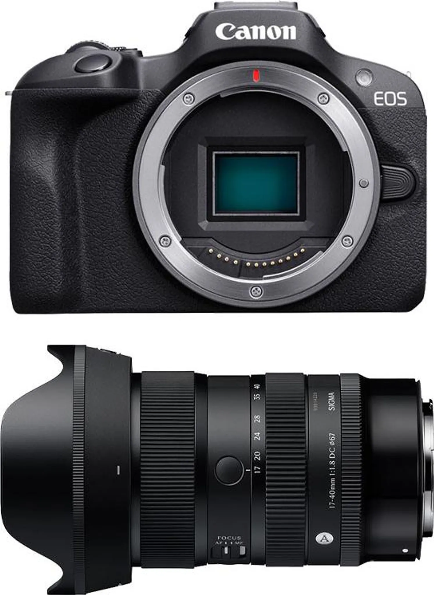 Canon EOS R100 + Objektiv Sigma 17-40 mm f/1.8 DC Art