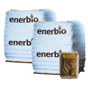 Holzpellets ENERBIO – 2 Paletten – 132 Säcke – 1980 kg