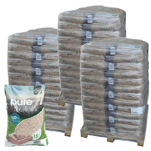 Premium-Holzpellets Pure Pellet – 3 Paletten – 195 Säcke