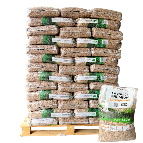 Premium-Holzpellets SimplyPELLET – 65 Säcke – 975 kg