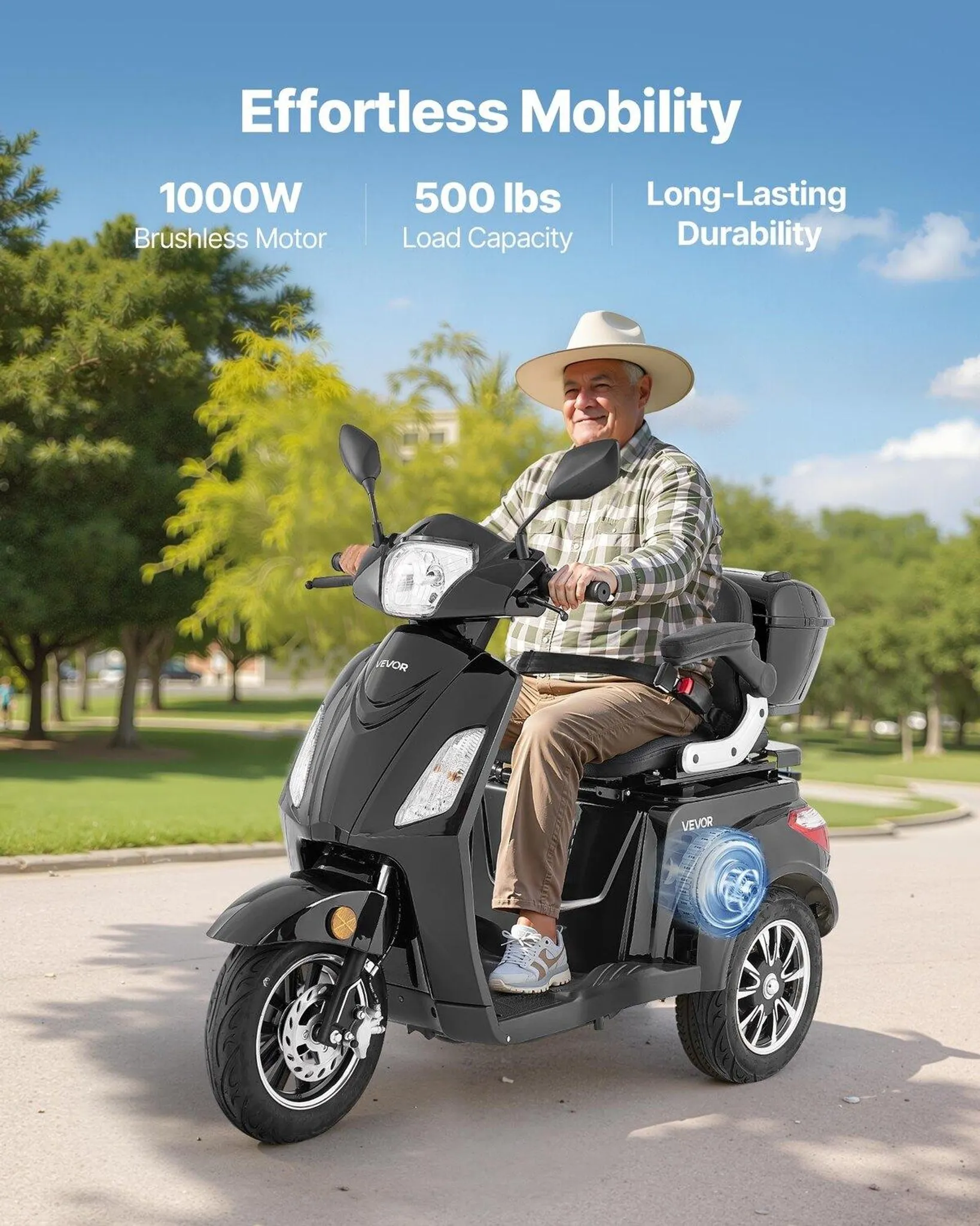 Robuste 3-Rad-Elektromobile für Senioren – Bild 9