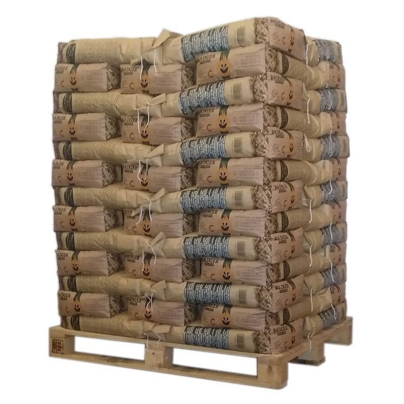 Pellets Badger – Palette mit 65 Säcken à 15 kg