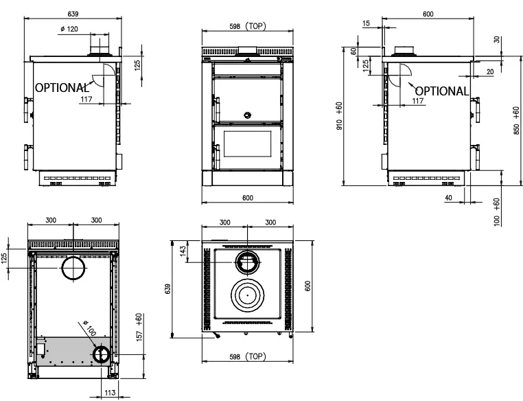 Einbau-Holzherd Vicenza – 6 kW – Bild 6