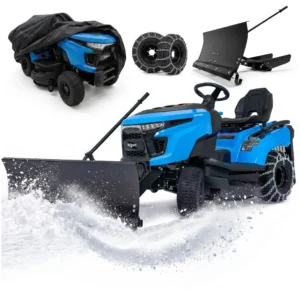 HEXWELT HW-TR-452 Aufsitzmäher 97 cm, 12,4 PS, Schneeschild 110 cm
