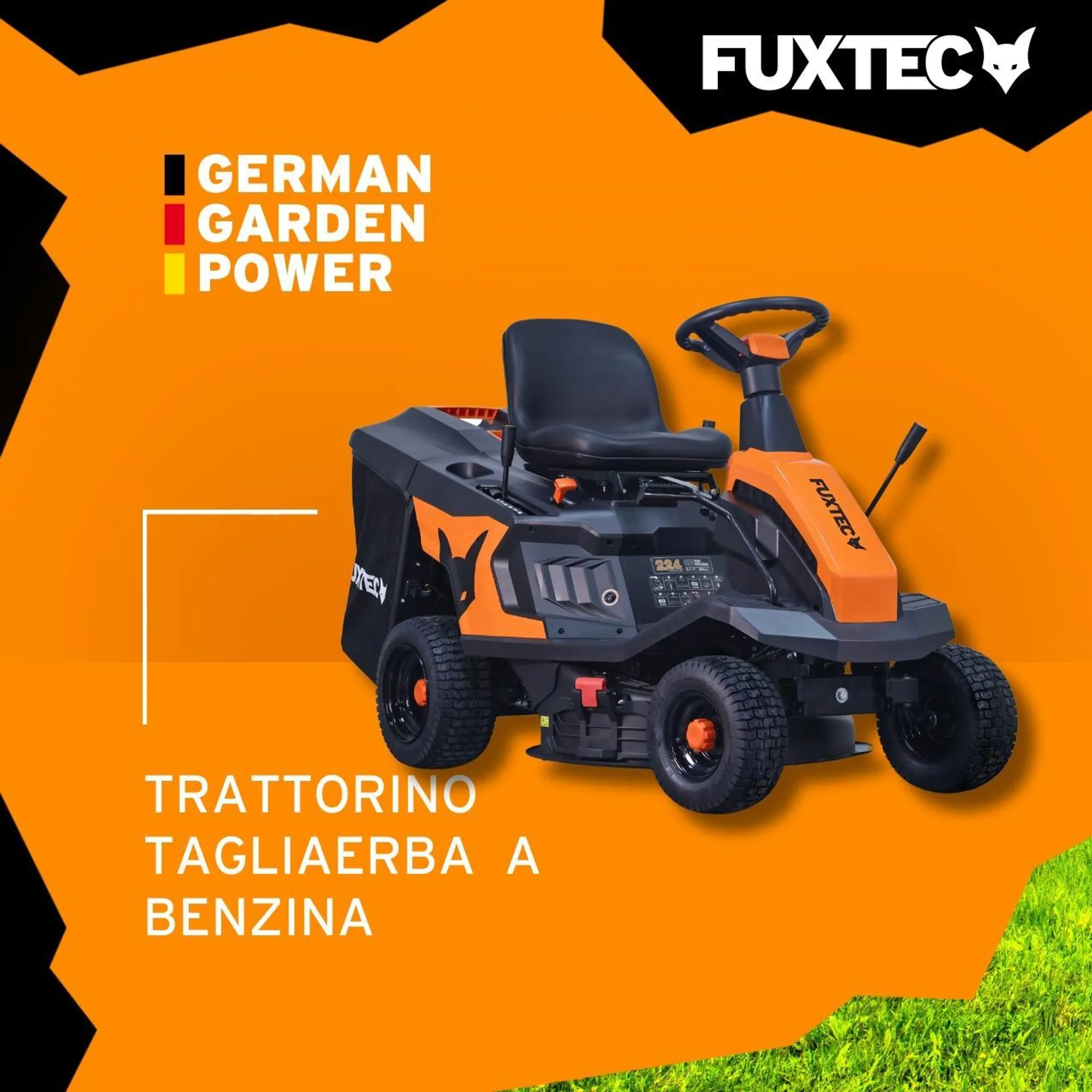 FUXTEC Aufsitzmäher FX-RMR66, Rasentraktor 6 PS – Bild 3