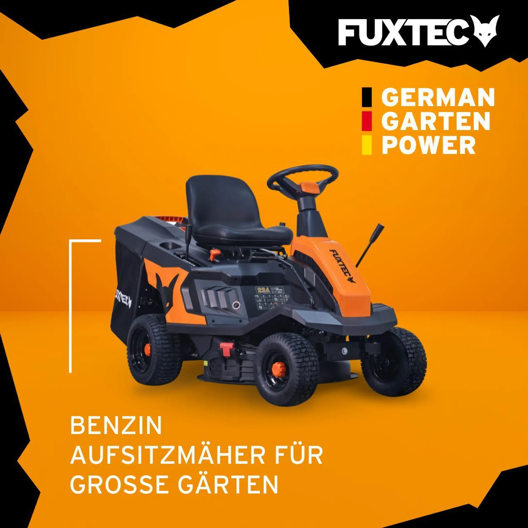 FUXTEC Aufsitzmäher FX-RMR66, Rasentraktor 6 PS – Bild 7