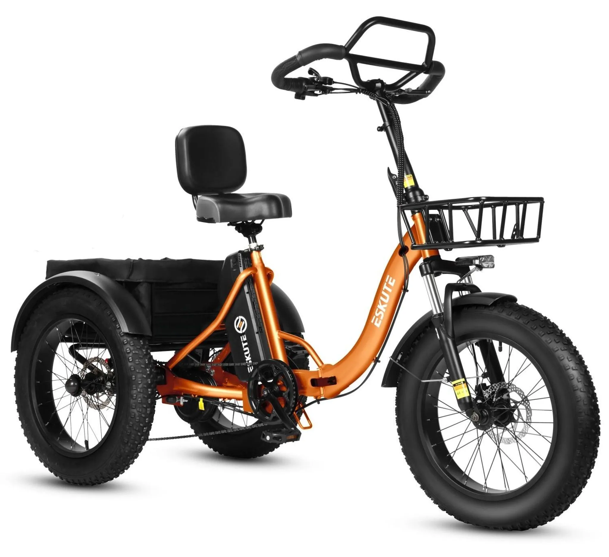 ESKUTE T302 Pro Falt-E-Bike 250 W, 20,8 Ah, Scheibenbremsen, Orange – Bild 2