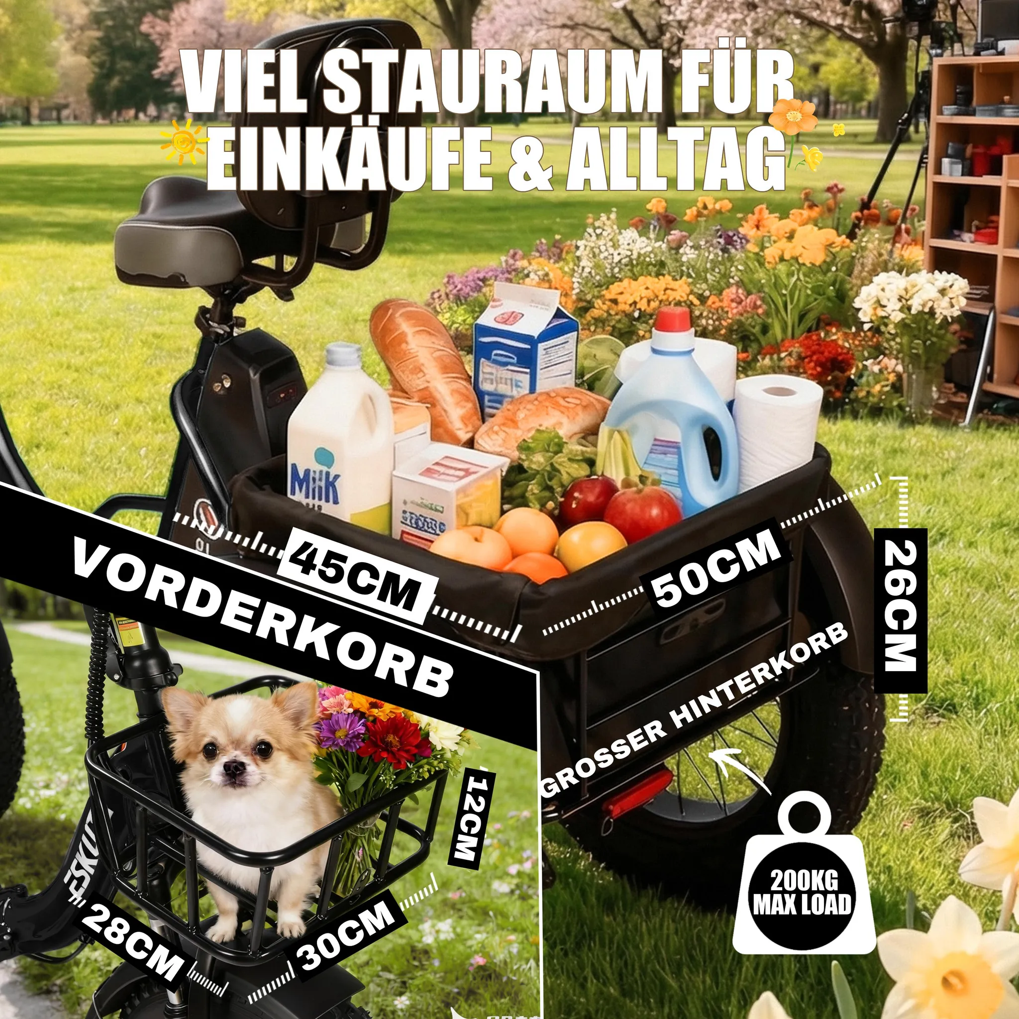 ESKUTE T302 Pro Falt-E-Bike 250 W, 20,8 Ah, Scheibenbremsen, Orange – Bild 9