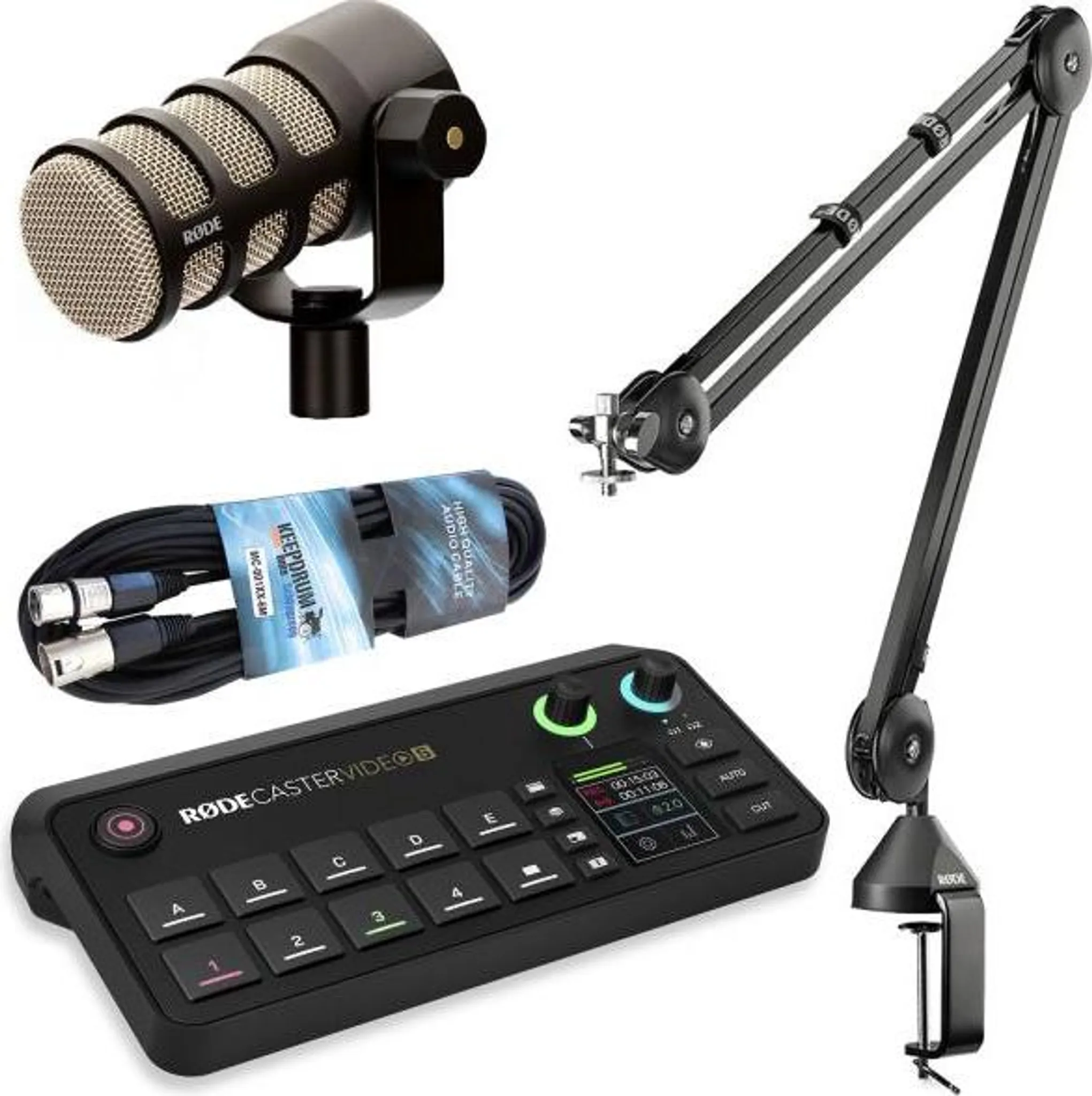 Rode Rodecaster Video S Produktionskonsole Podmic Bundle