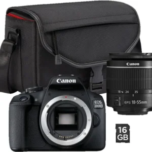 Canon EOS 2000D Set 24,1 MP + 18-55 IS, Tasche SB130, 16-GB-Karte