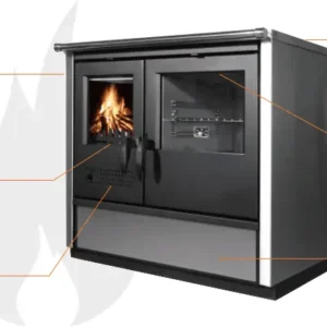 Holzherd mit Wassertasche North – 21 kW