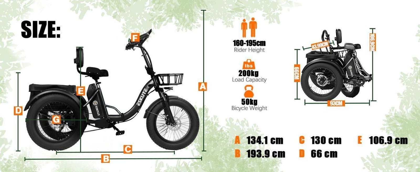 ESKUTE T302 Pro vélo électrique 250W 48V20,8Ah violet accessoires