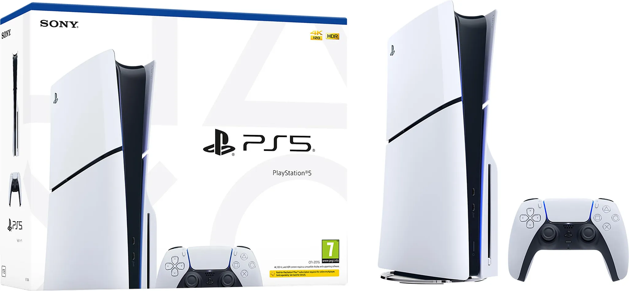 Sony PlayStation 5 Slim Disc Edition, 4K, HDR, 1 TB SSD, Weiß – Bild 9