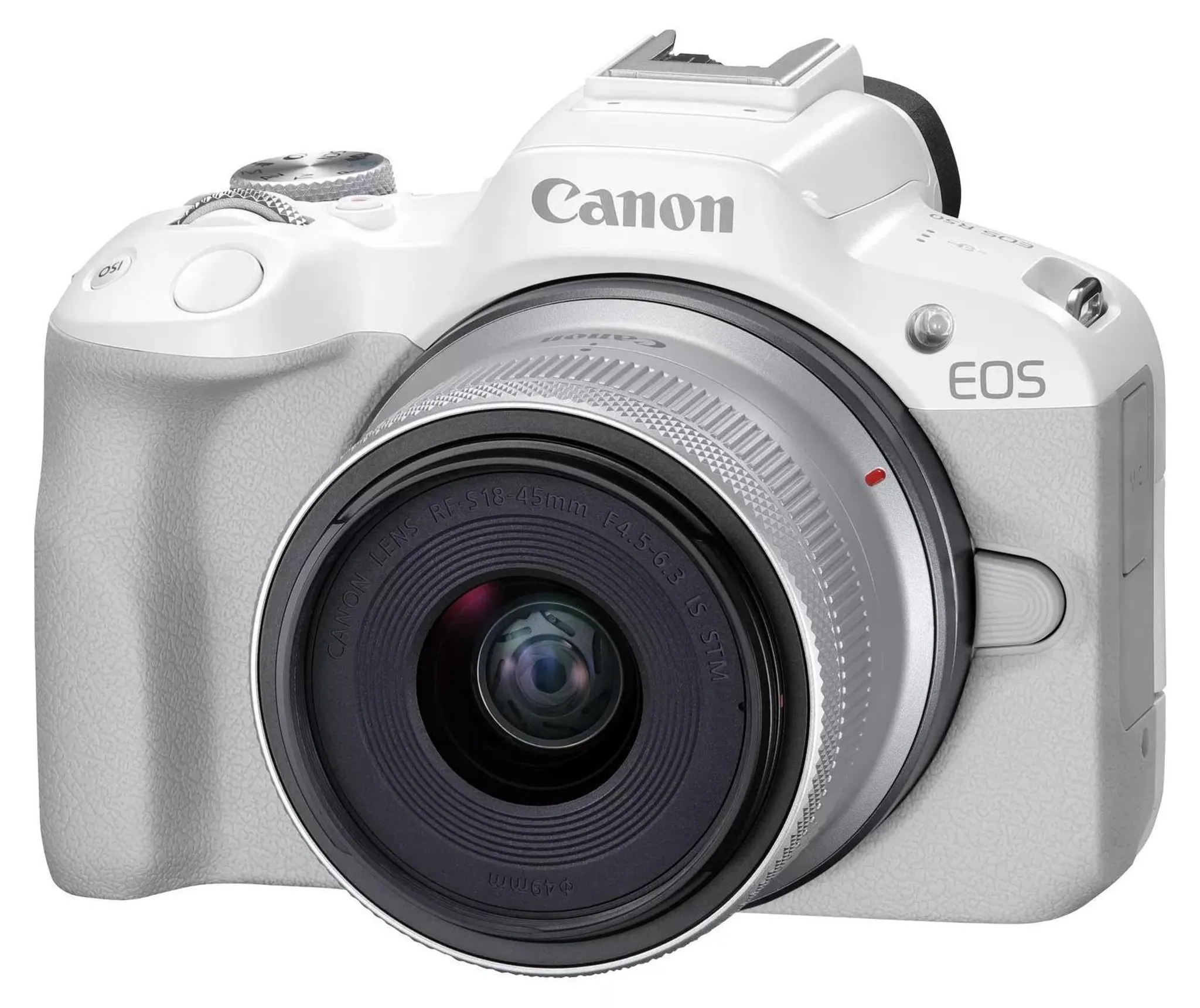 Canon EOS R50, White + RF-S 18-45mm F4.5-6.3 IS STM Kit