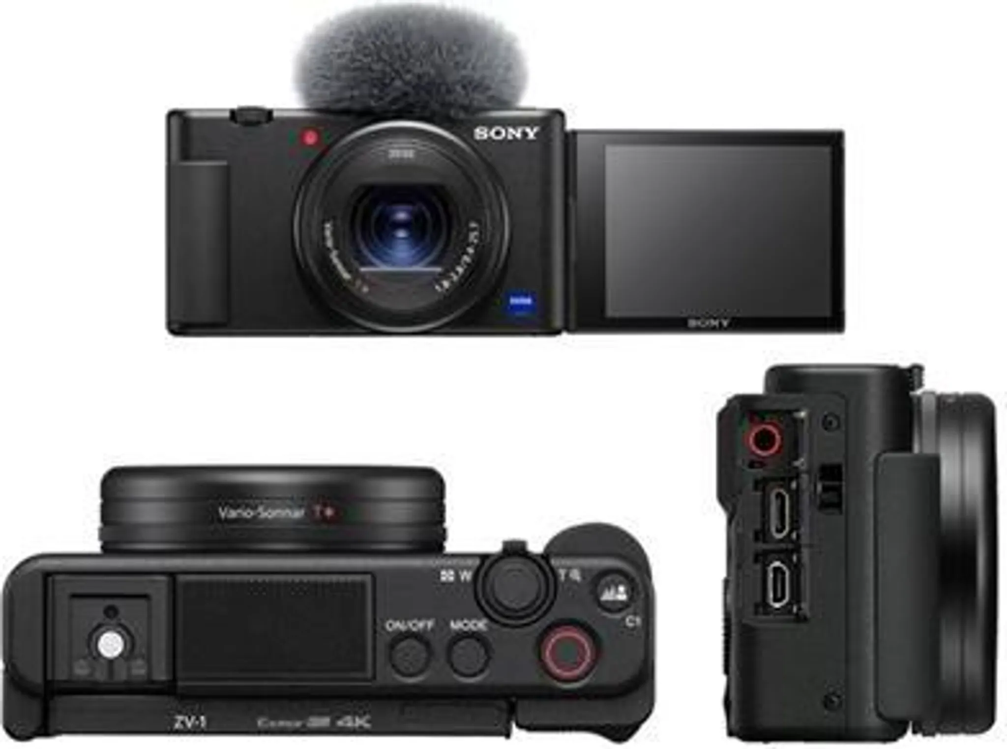Sony ZV-1 Kompaktkamera 1 Zoll, 20,1 MP CMOS, Schwarz