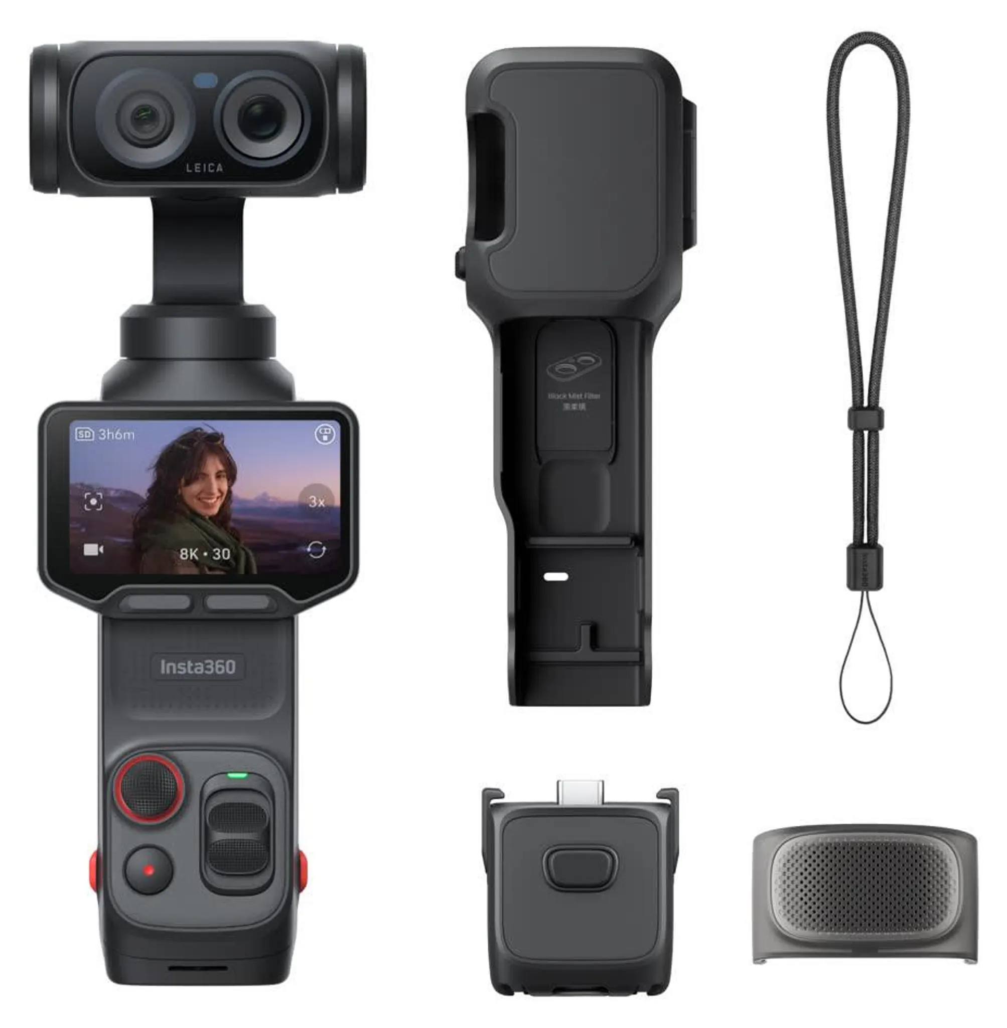 INSTA360 Luna Ultra Kamera, Schwarz – Creator-Paket
