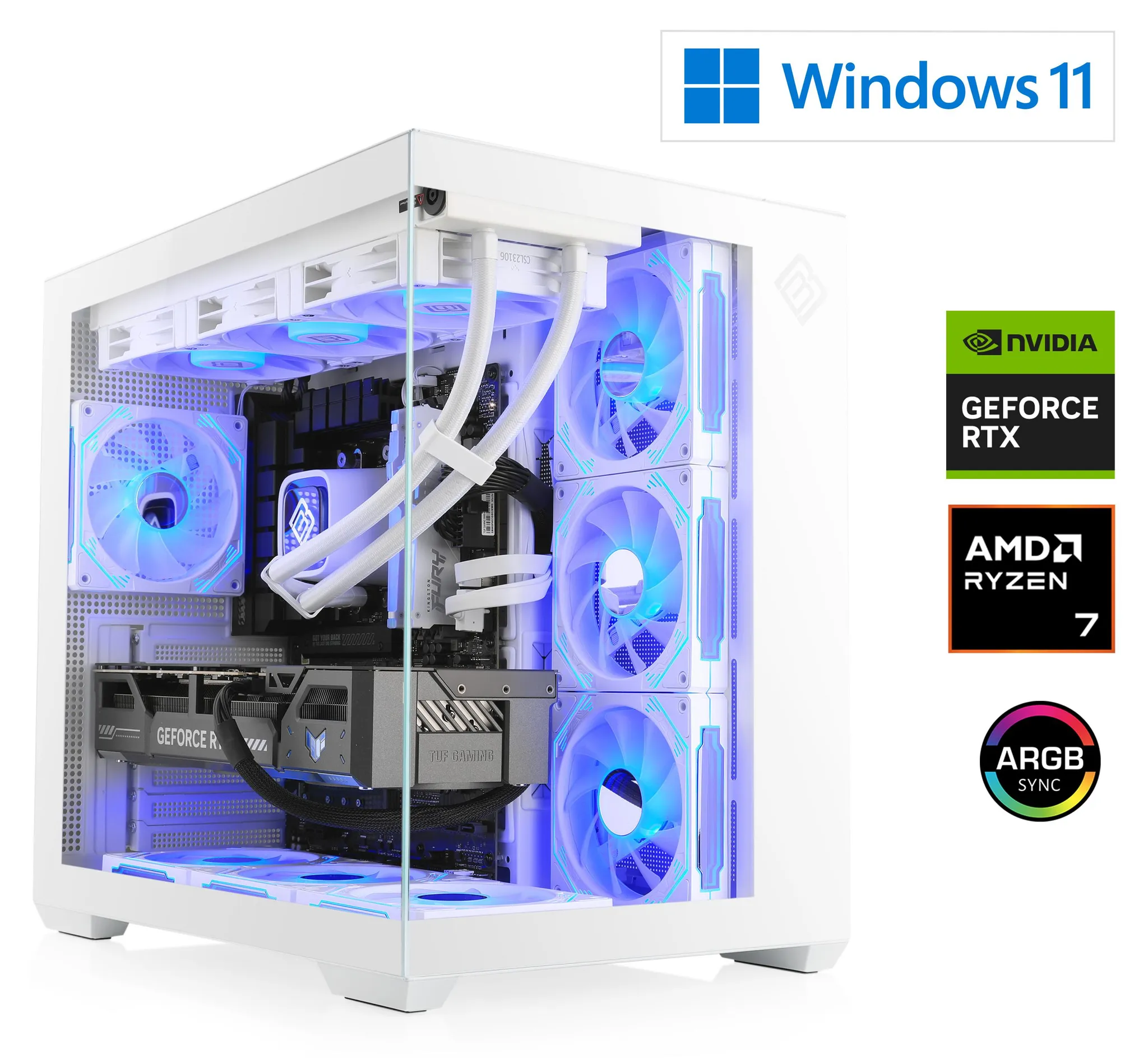 Gaming-PC Ryzen 7 9800X3D, RTX 5070 Ti, 32 GB DDR5, 2 TB M.2 SSD
