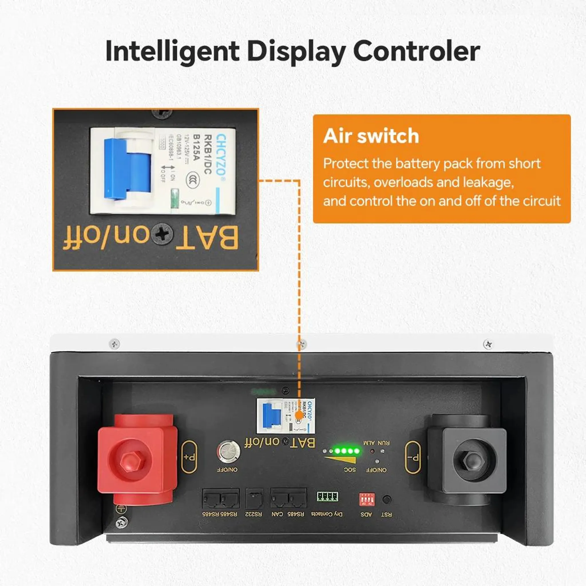 Solarakku LD48100 LiFePO4 5 kWh, 100 Ah, 51,2 V, 6000 Zyklen, BMS – Bild 10