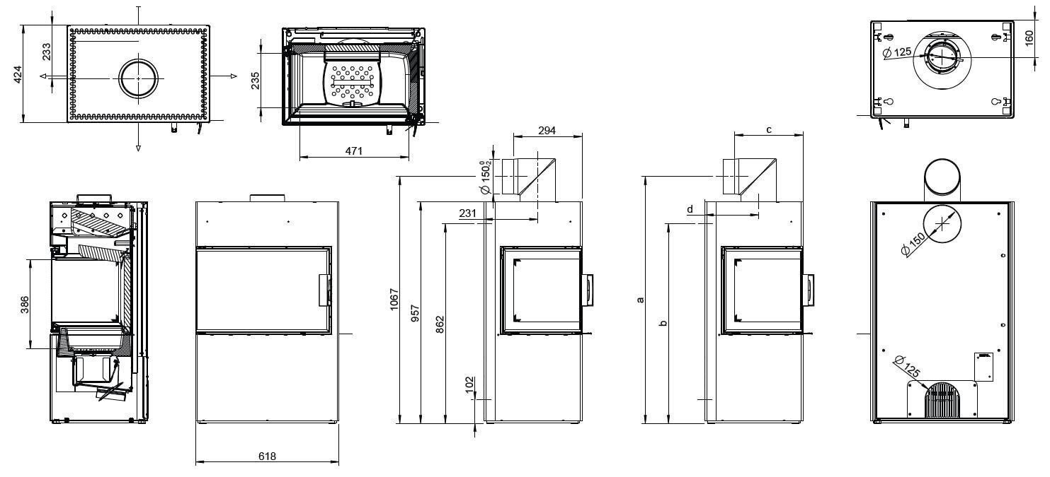 Kaminbausatz Austroflamm Dexter 2.0, 6 kW – Bild 14