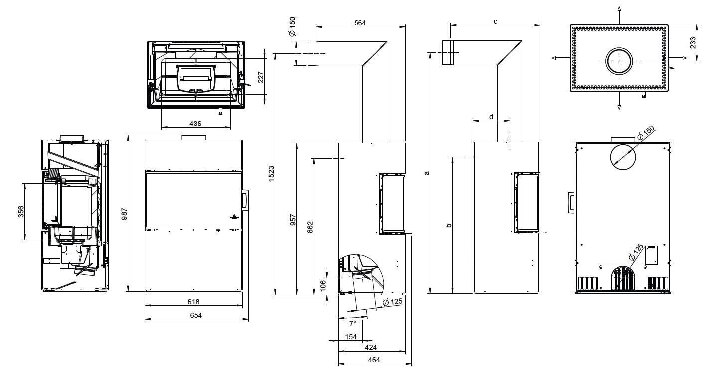 Kaminbausatz Austroflamm Dexter S3 2.0, 6 kW – Bild 4