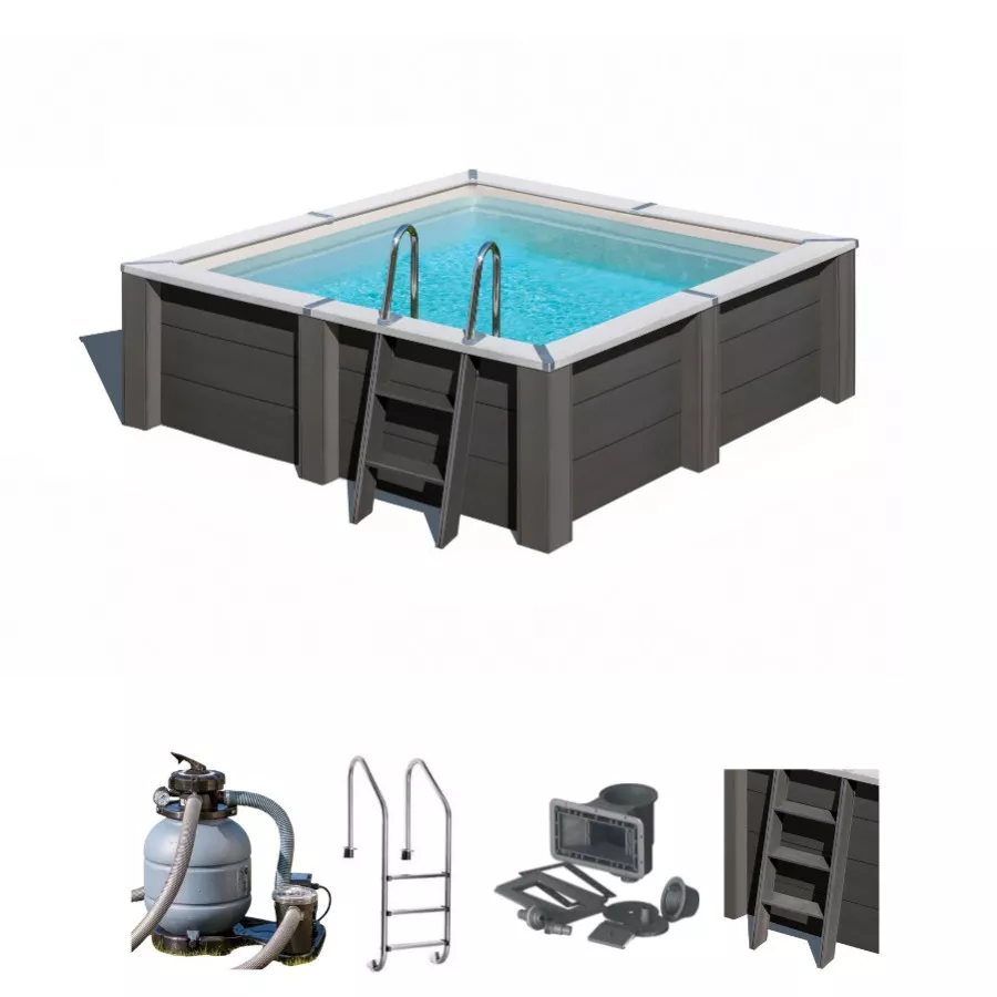 Gré Avantgarde Nova Komposit-Pool quadratisch 3,15 x 3,15 x 0,96 m