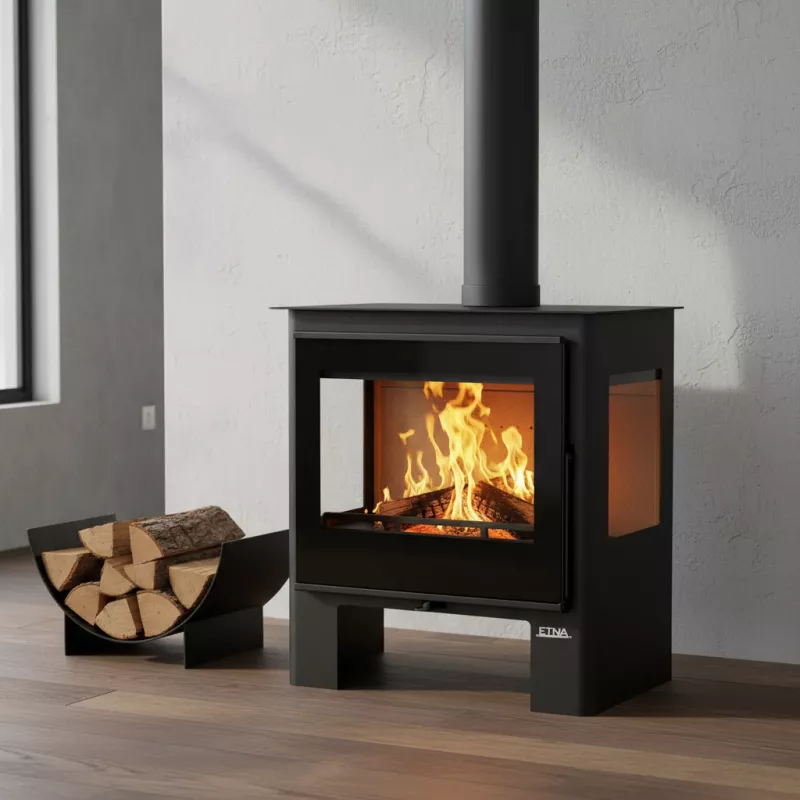 Kaminofen mit 3 Sichtscheiben Shiva – 10 kW – Bild 2