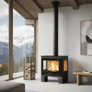 Kaminofen mit 3 Sichtscheiben Shiva – 10 kW