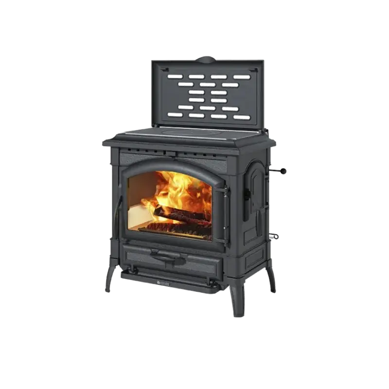 Kaminofen mit Warmhalteplatte Isotta con cerchi – 9,3 kW – Bild 3