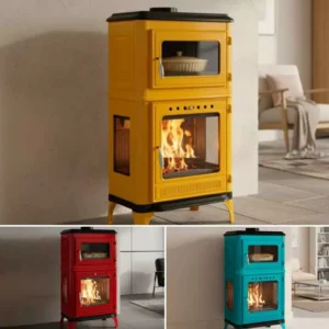 Kaminofen mit Backfach Fusio Pop – 7 kW